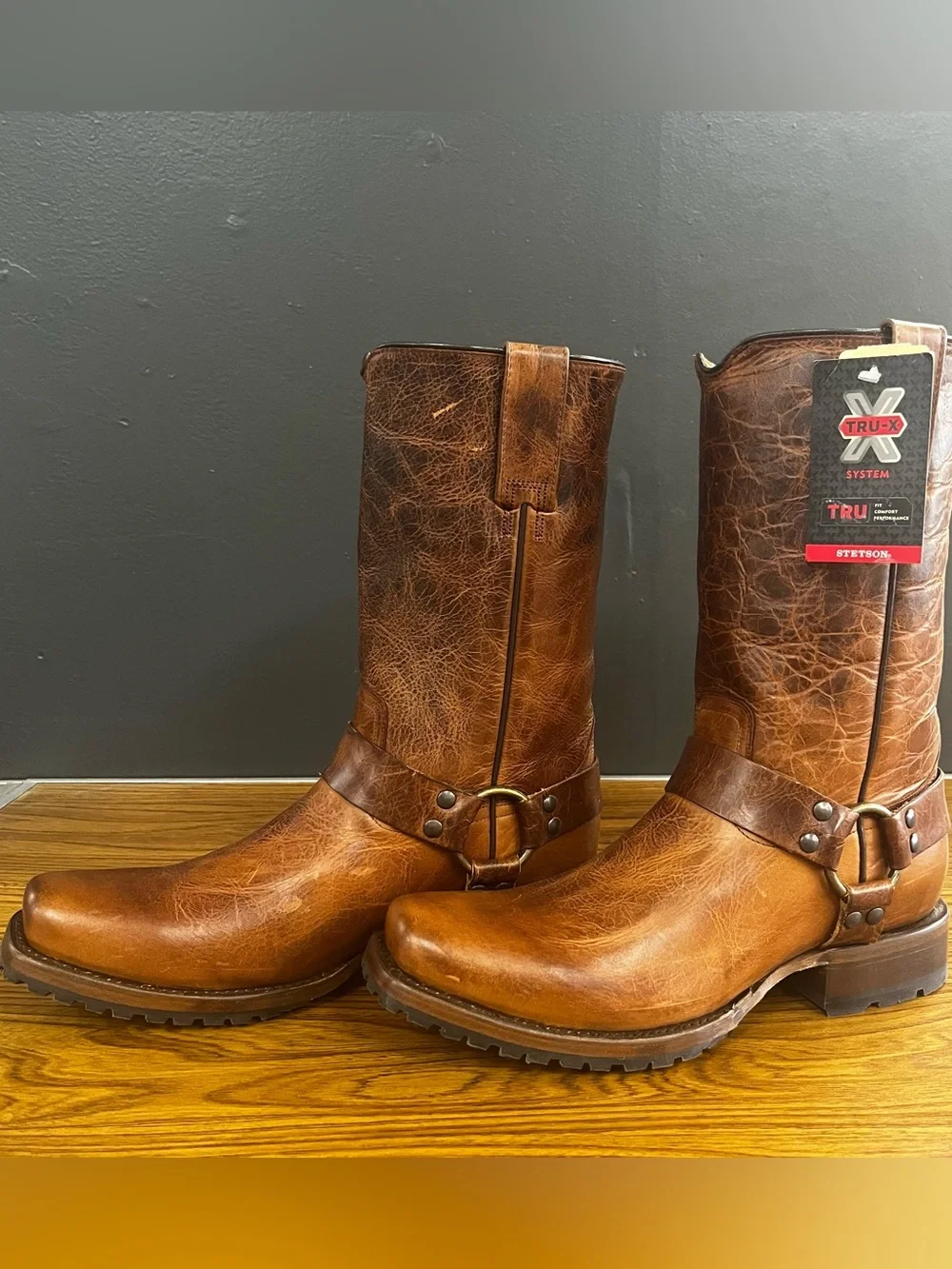 NIB Stetson Men’s Harness Boots